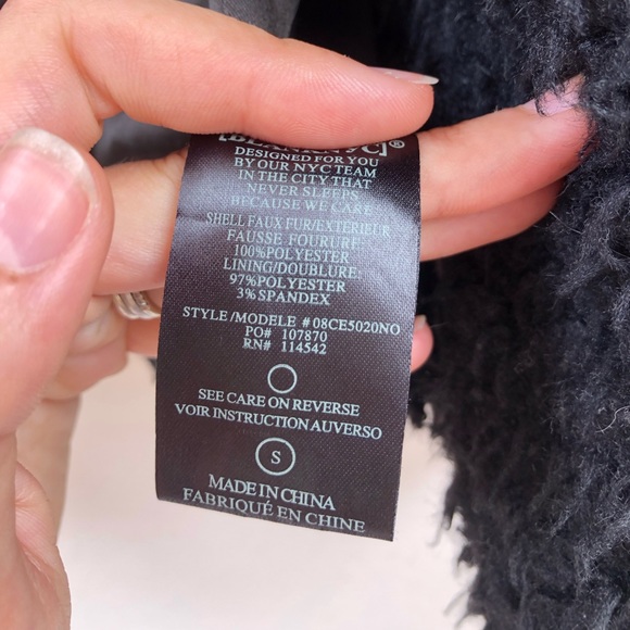 BLANK NYC Fluffy Black Jacket - Picture 3 of 3
